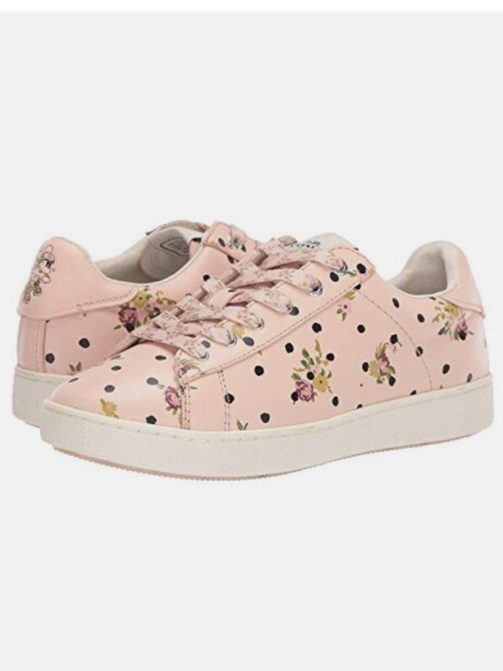 Authentic Disney X Coach Minnie Mouse Pink Polka Dot Low Top Sneaker Size 7.5